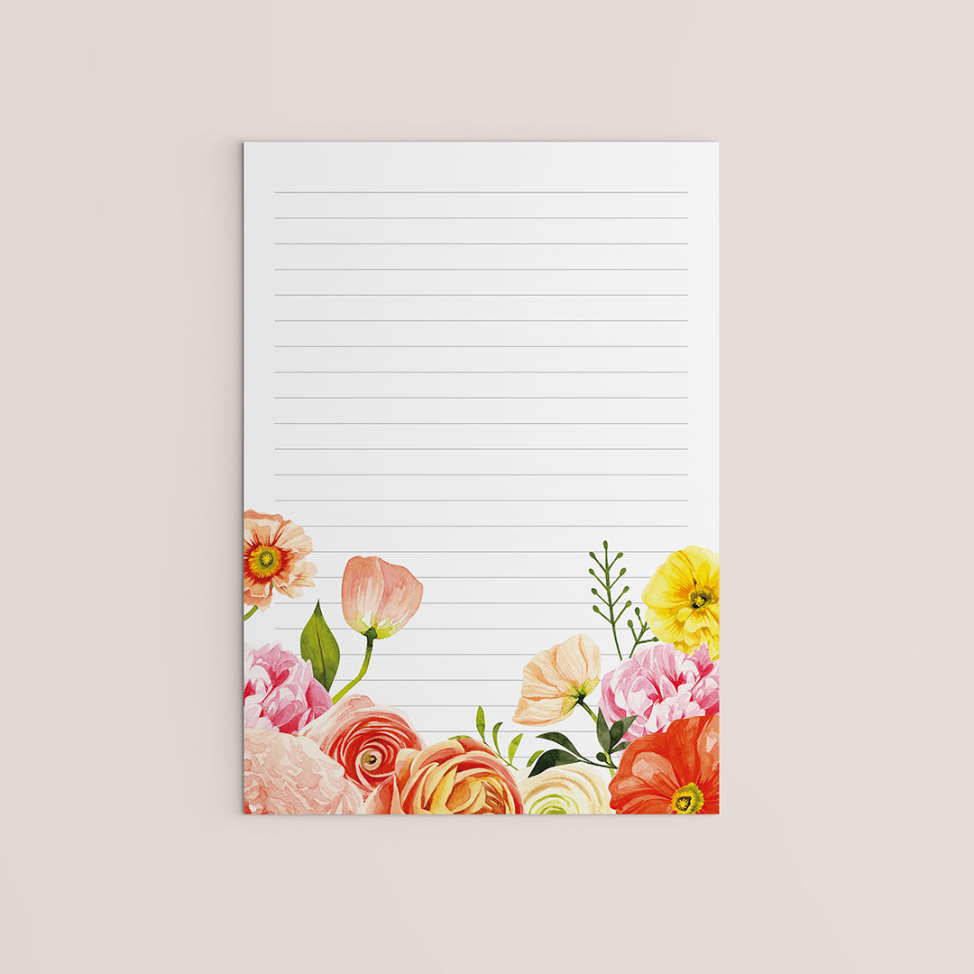 NOTEPAD A5 FLORAL