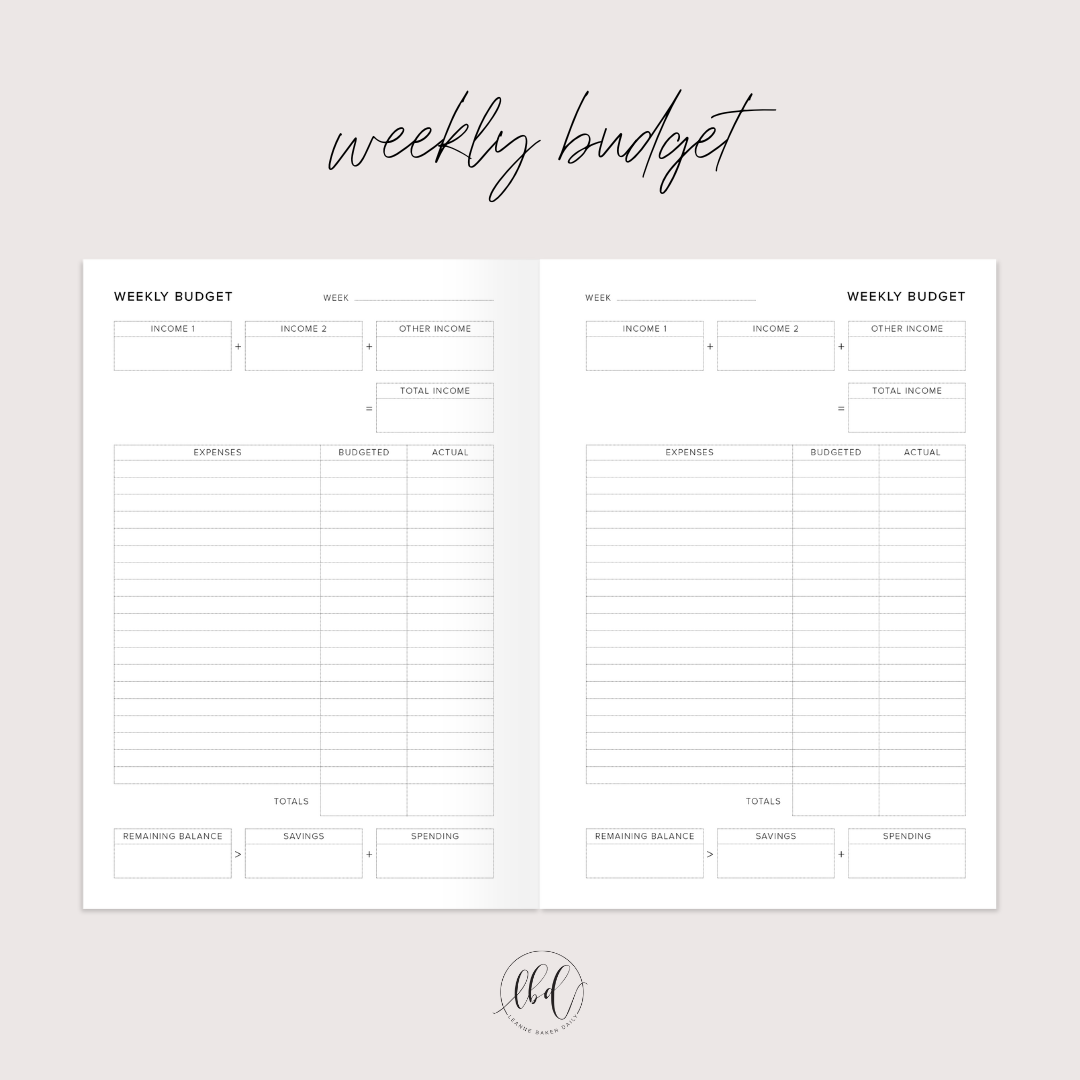 BUDGET PLANNER INK