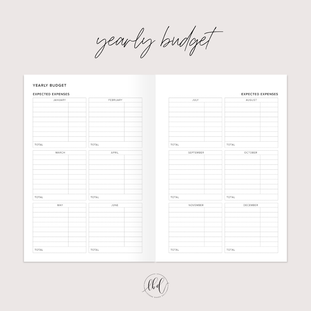BUDGET PLANNER INK
