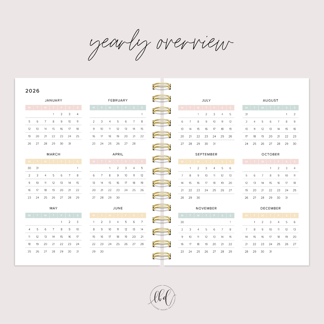 WEEKLY CREATE SPACE PLANNER - PINK