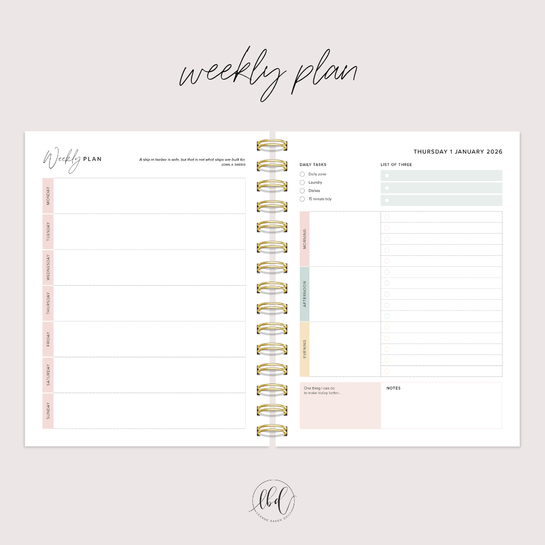DAILY CREATE SPACE PLANNER - PINK